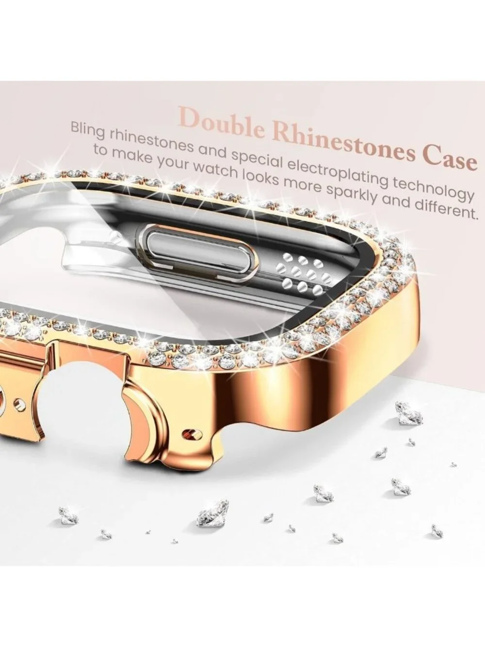 4-Pack Bling Cases with Glass for Apple Watch Ultra 49mm - Stylish & Durable